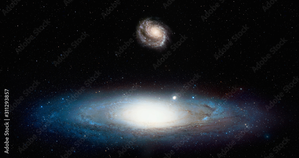 仙女座星系与我们的星系是银河系（Heic0602a Pinwheel星系，银河系有b