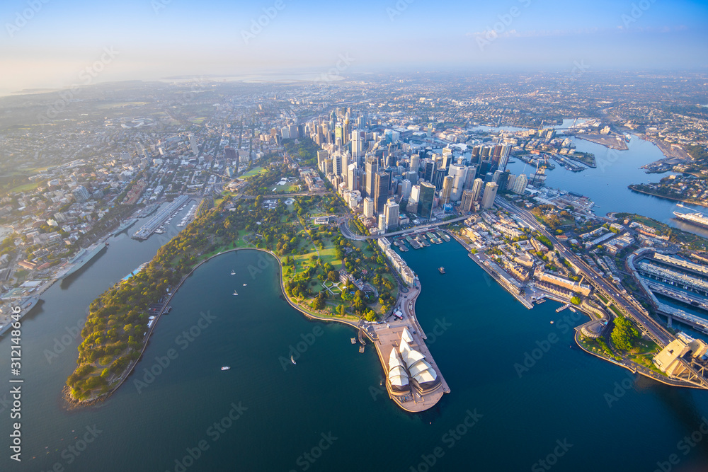 悉尼港高空鸟瞰图