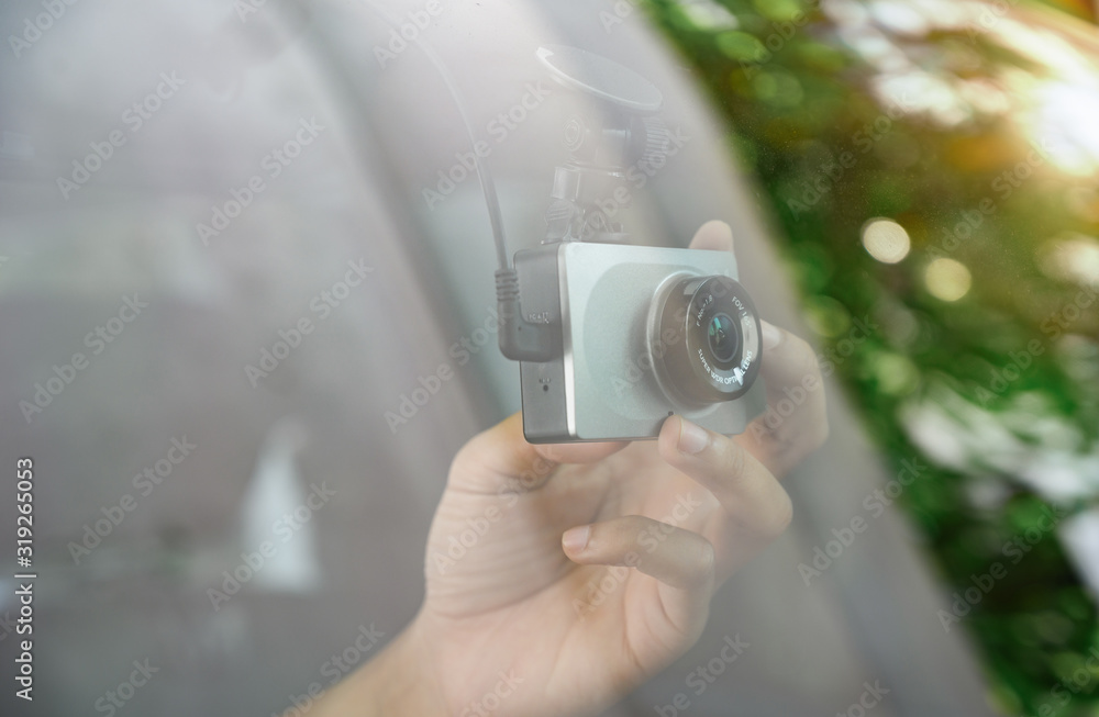 手动安装前置摄像头汽车记录仪，闭路电视汽车摄像头，用于道路事故安全