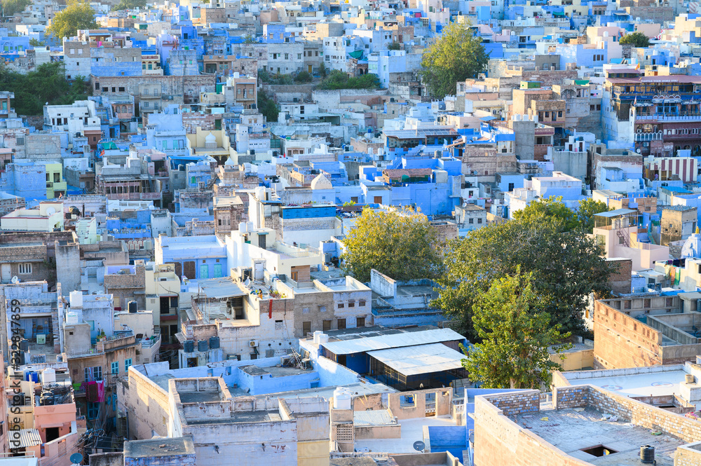 印度拉贾斯坦邦焦特布尔的蓝城