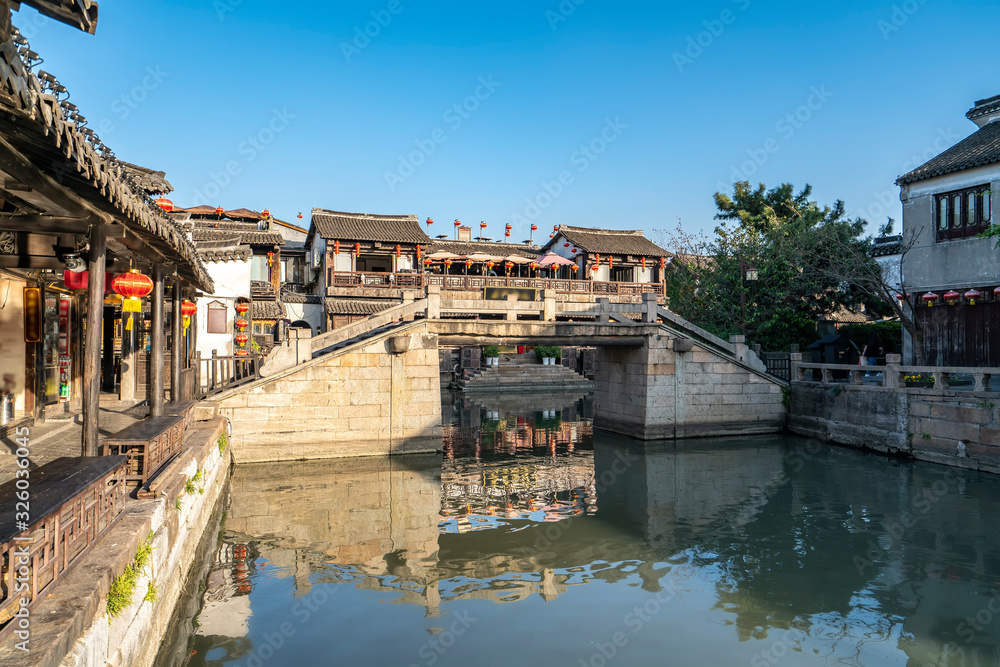 西塘古镇河流和古建筑、古民居……