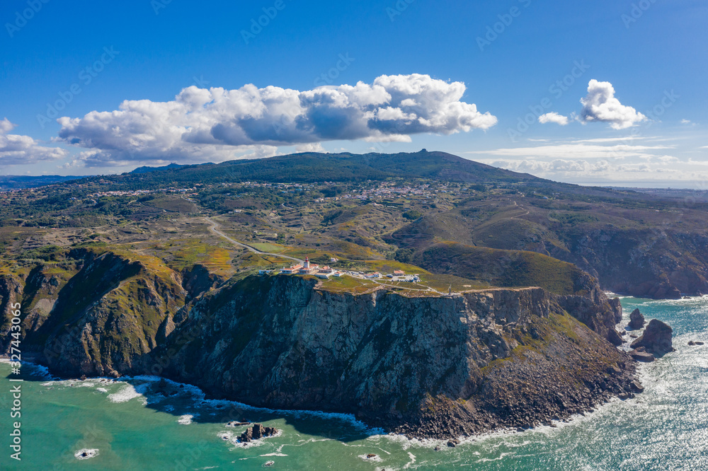 葡萄牙辛特拉。罗卡角（罗卡角）鸟瞰图-欧洲最西端