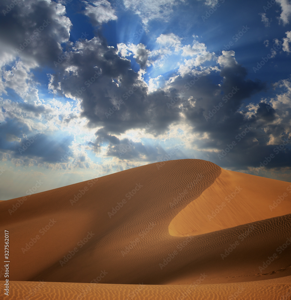 撒哈拉沙漠中的大沙丘