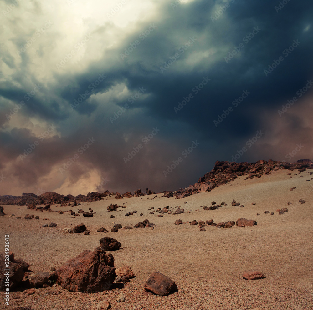 沙尘暴逼近火星