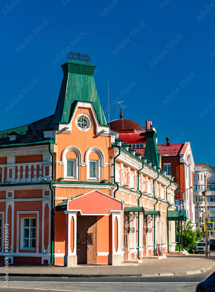 俄罗斯利佩茨克市中心的传统建筑