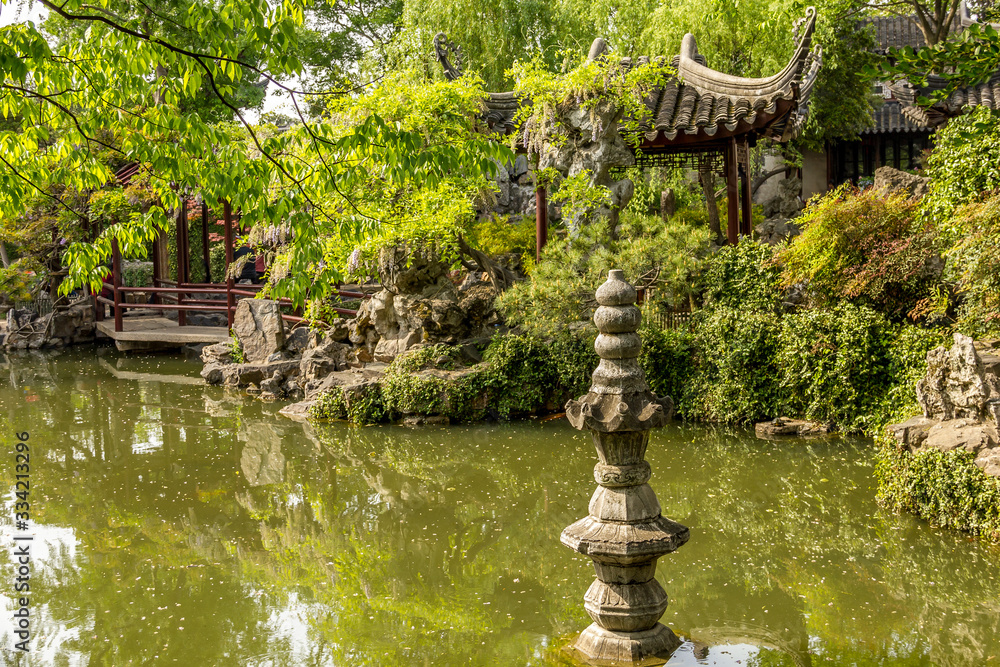 Chinese Garden with a lake