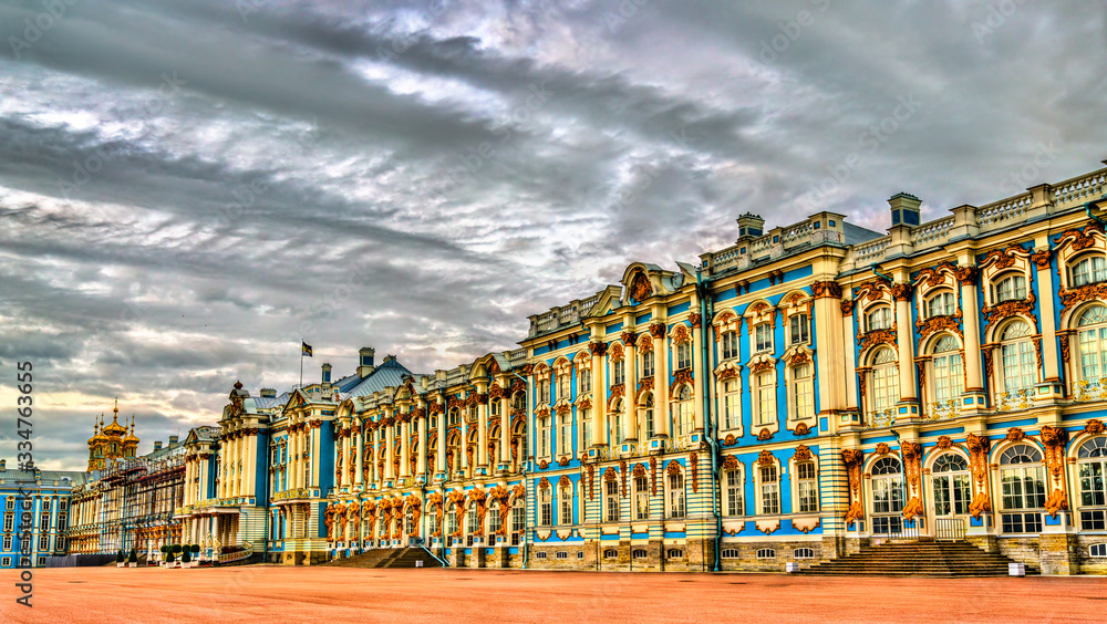 俄罗斯圣彼得堡Tsarskoye Selo的凯瑟琳宫