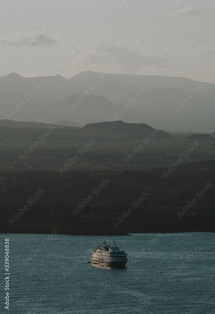 Ship at the Gal√°pagos Islands