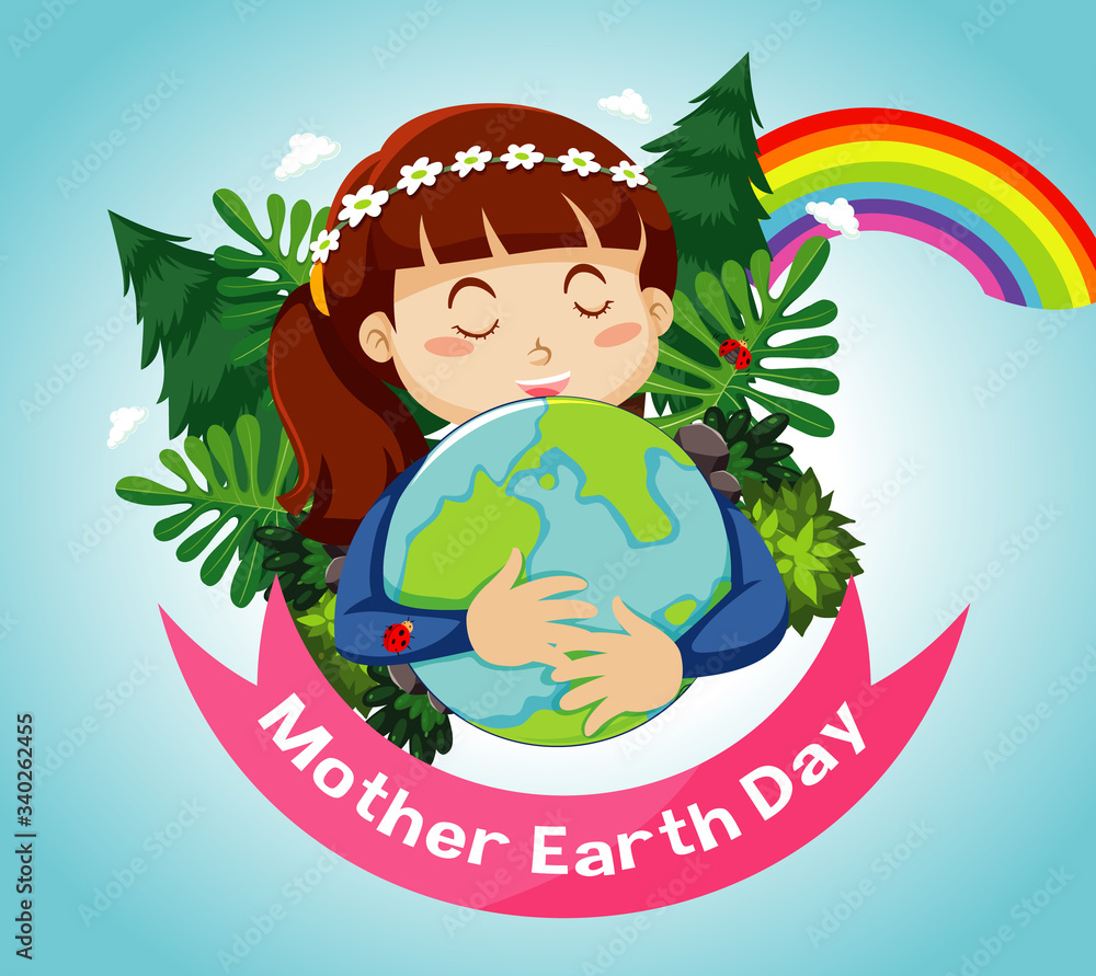 Poster design for mother earth day with