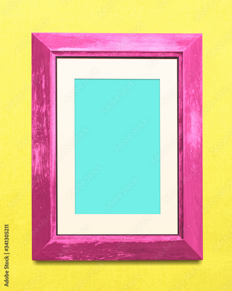 Pink blank frame mockup
