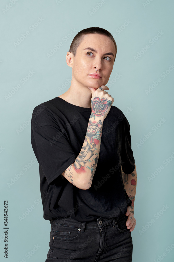 Cool tattooed woman