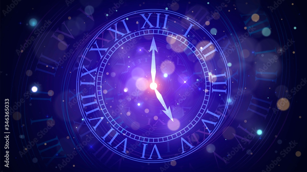 空间中的神奇时钟，时间或命理学的概念
