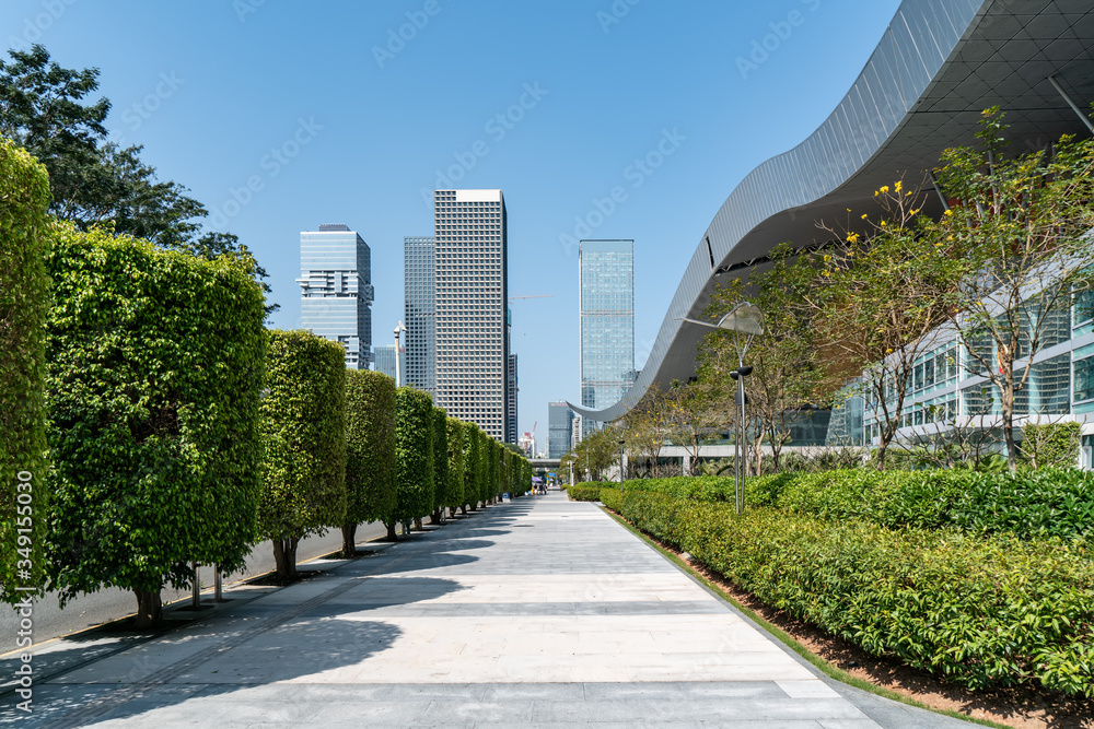 中国深圳城市建筑的天际线……