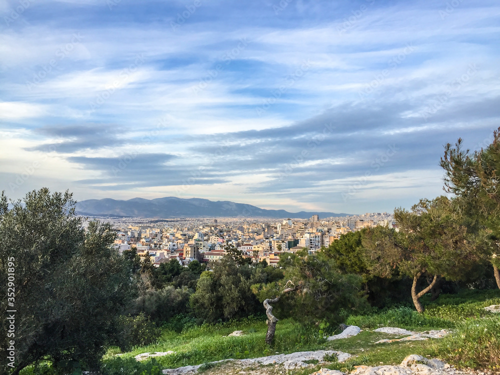 希腊雅典市的美丽景观