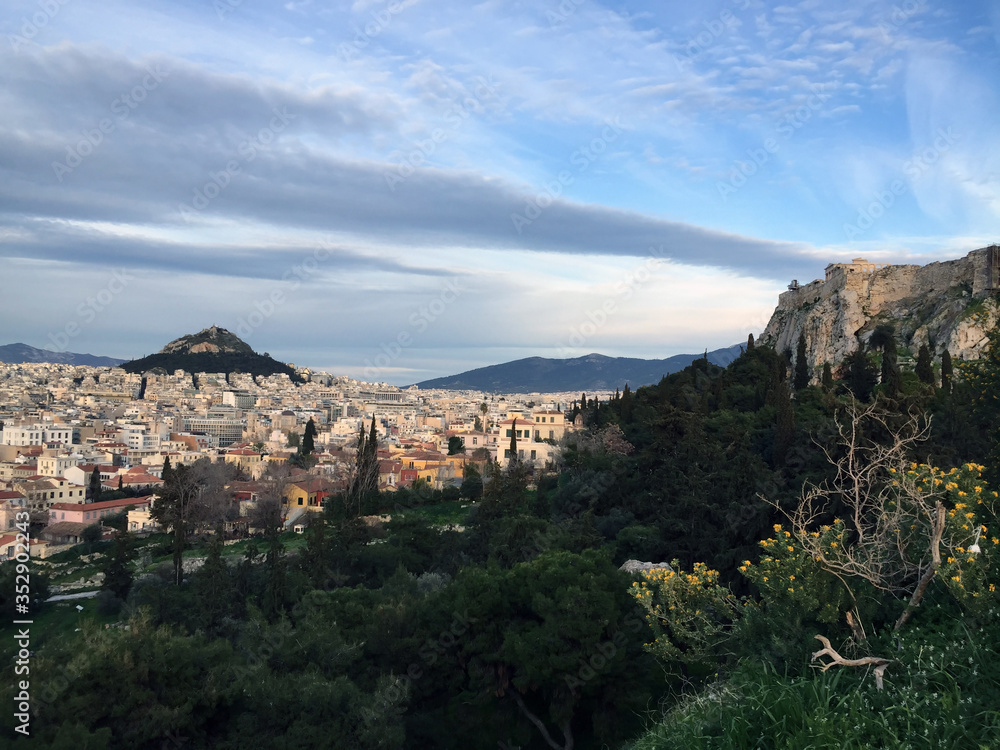 希腊雅典市的美丽景观