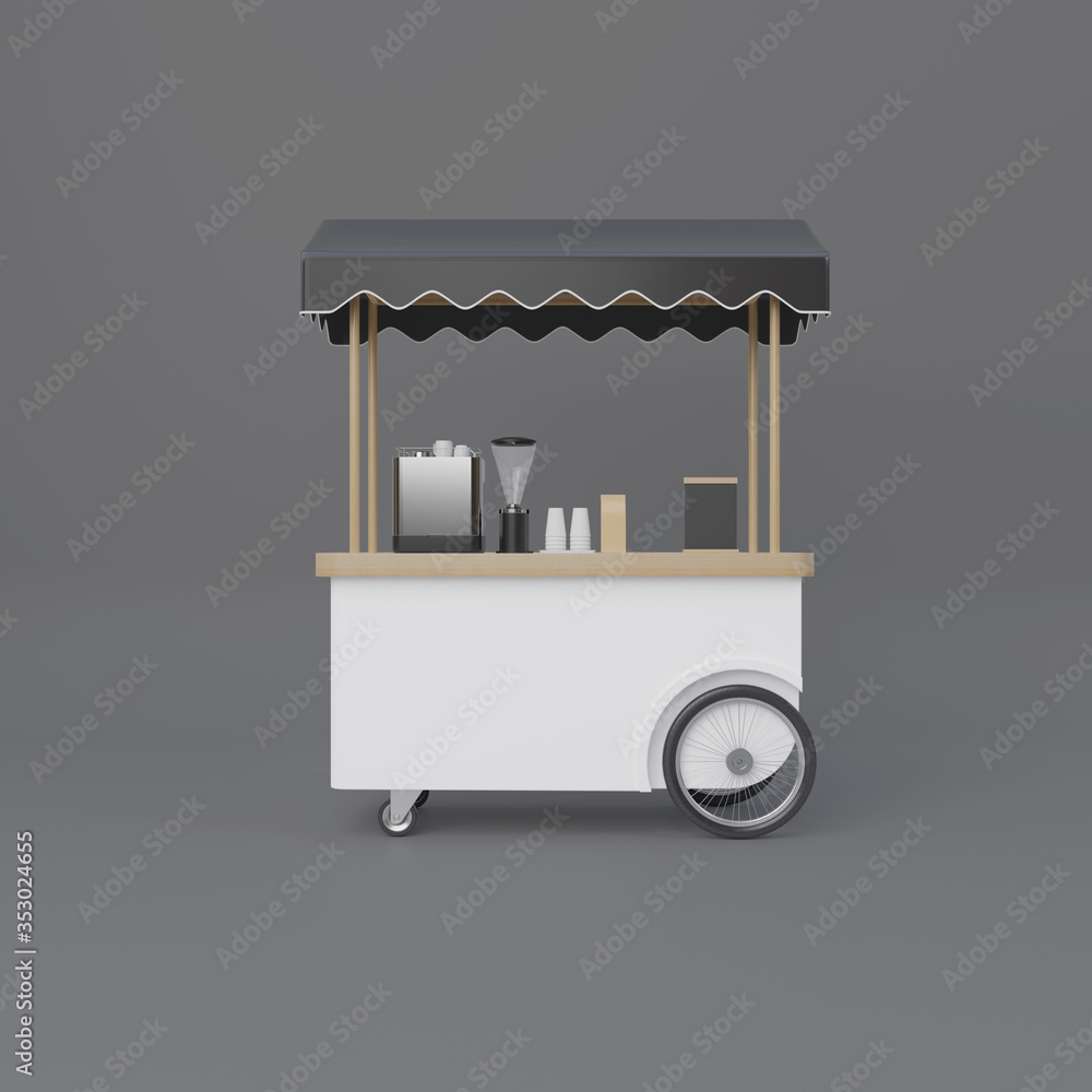 街头咖啡车模型