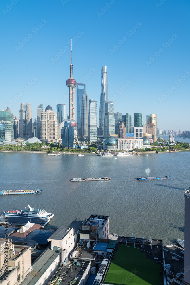 上海城市景观鸟瞰图