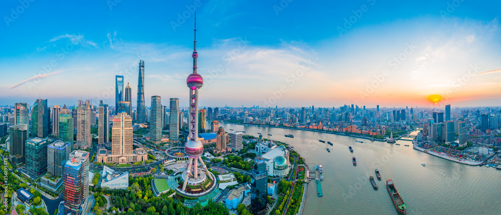 中国上海的城市风光