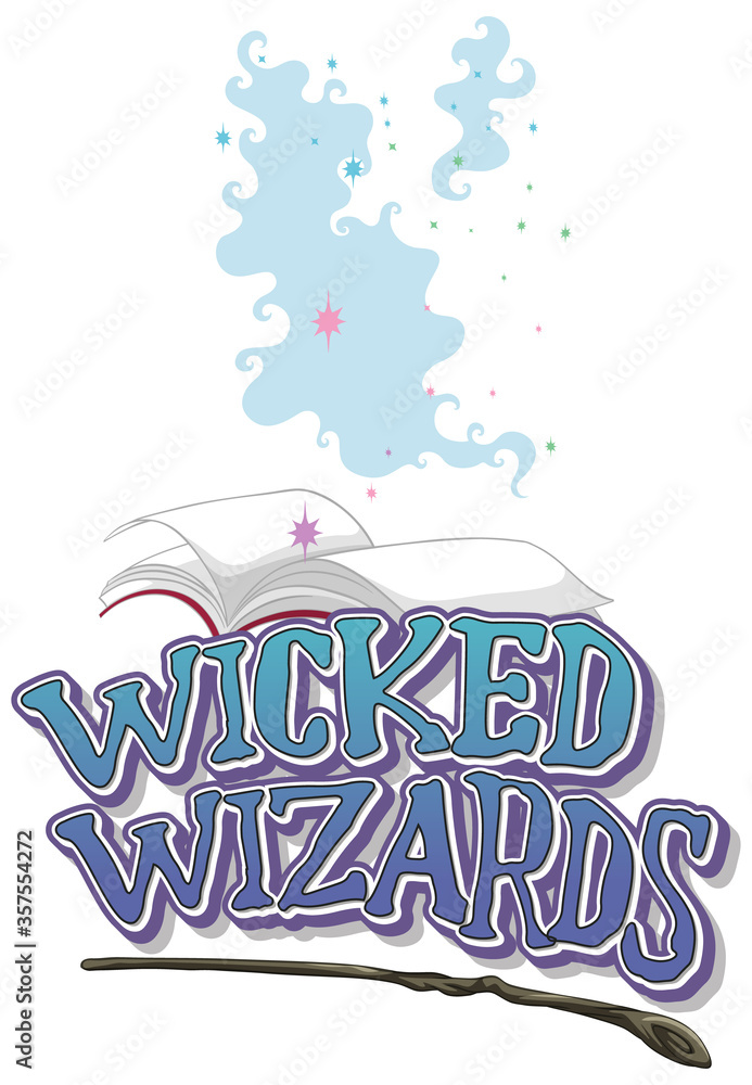 Wicked wizards logo on white background