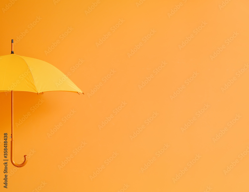 手持彩色背景时尚雨伞