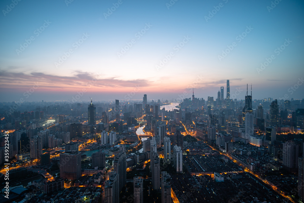 中国上海的城市天际线