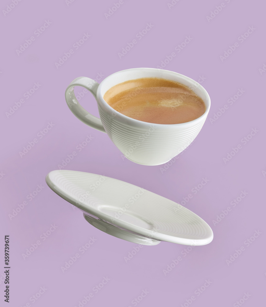flying coffee cup