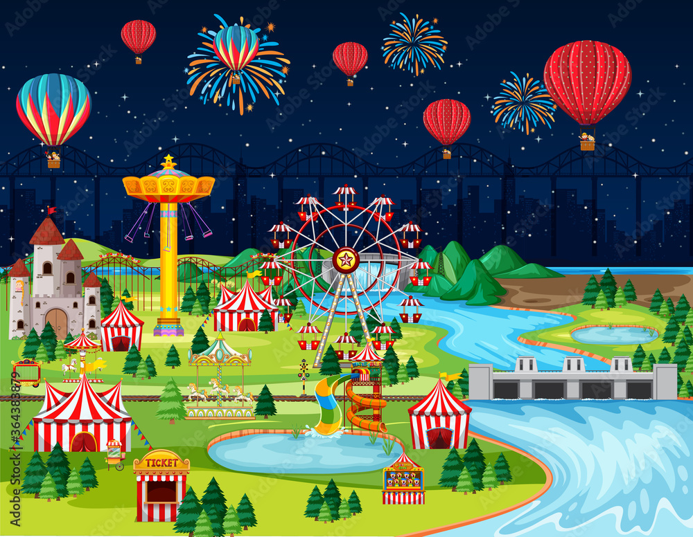 气球景观主题夜游乐园节