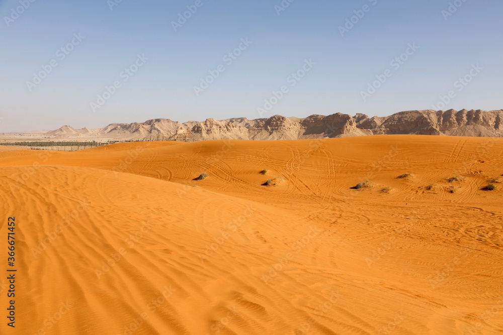 沙特阿拉伯利雅得以南美丽的红色沙丘