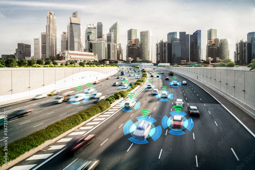 Autonomous car sensor system concept for safety of driverless mode car control . Future adaptive cru