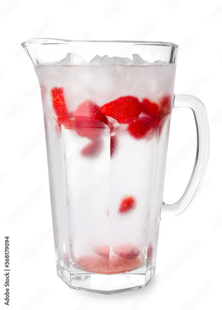 白底鲜草莓柠檬水