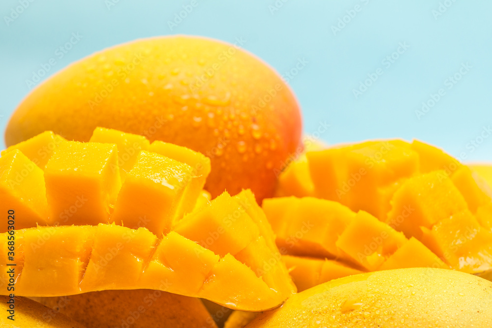 美味的新鲜芒果，适合夏天食用