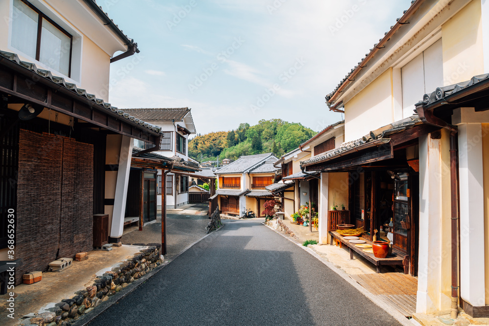日本四国爱媛县宇智子町的日本古老传统村落