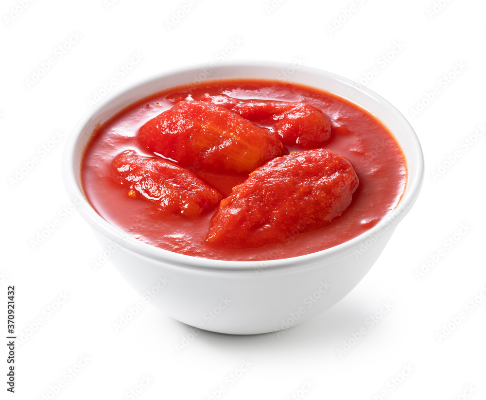 白碗番茄泥