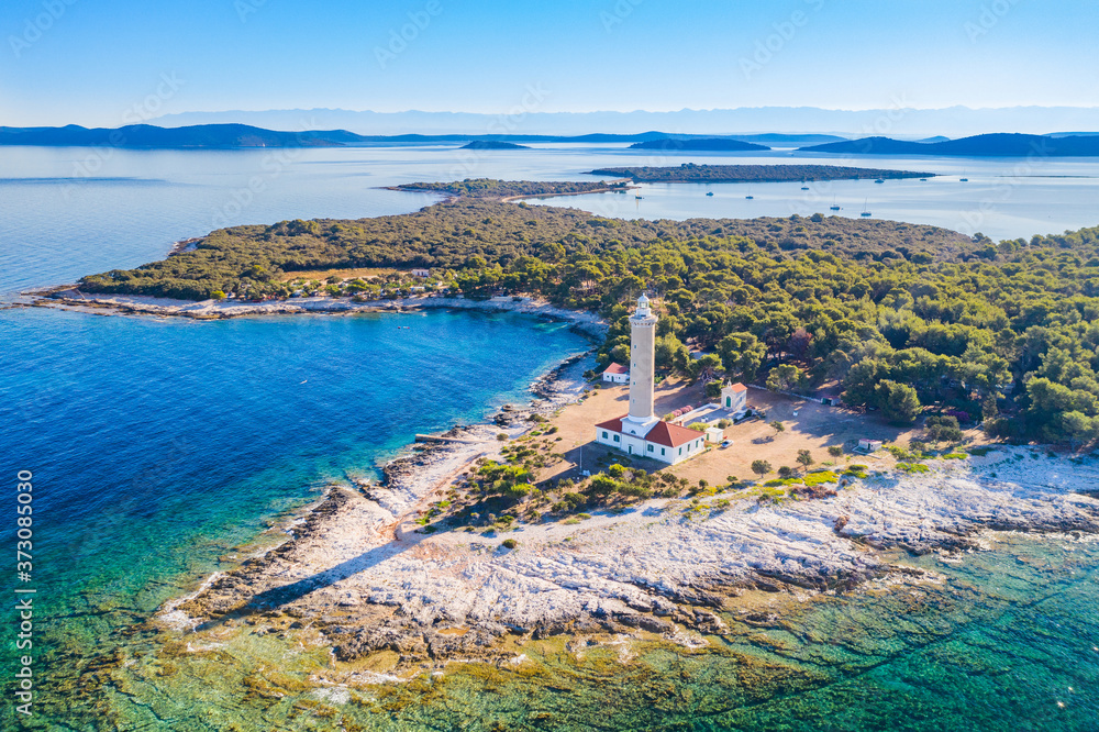 令人惊叹的克罗地亚，壮观的亚得里亚海海岸线，Dugi Otok岛上的Veli Rat灯塔，