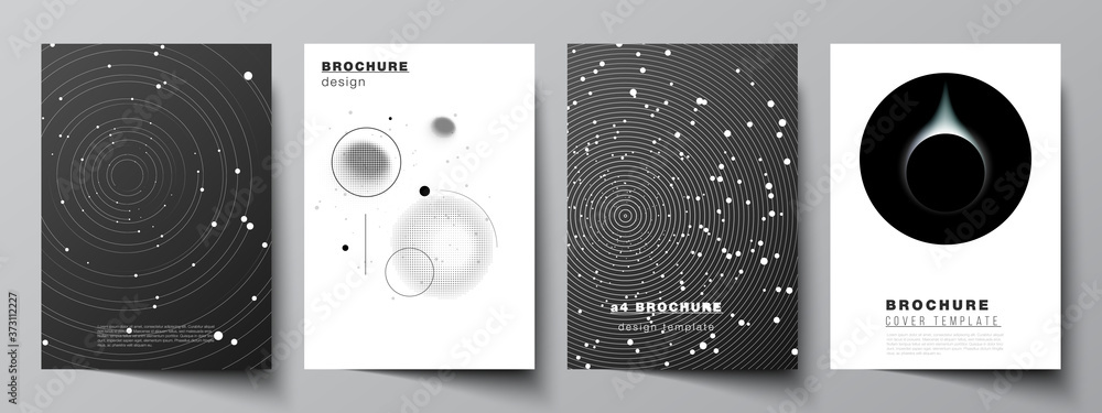 Vector layout of A4 format cover mockups design templates for brochure, flyer layout, booklet, cover