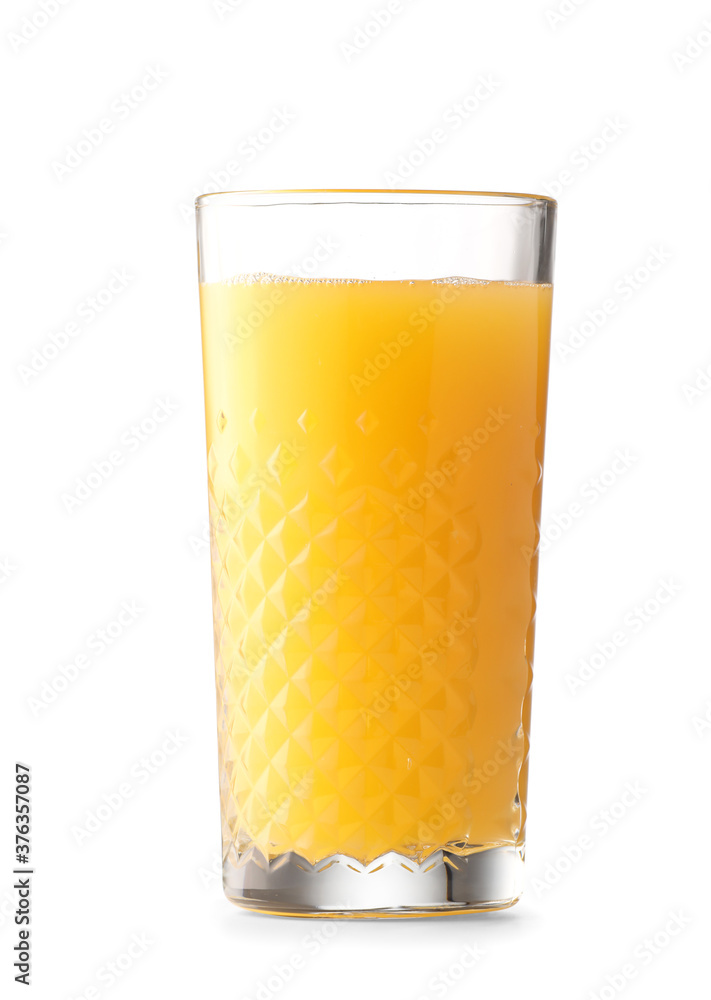 白底橙汁玻璃杯