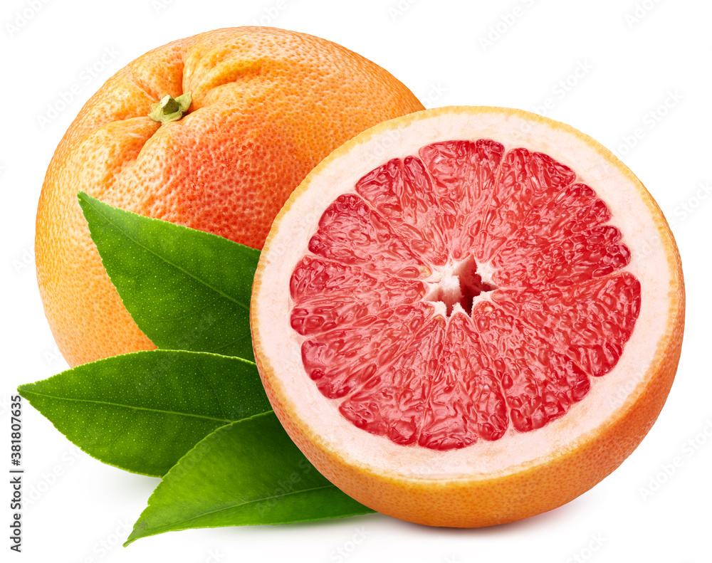 Grapefruit citrus fruit clipping path.