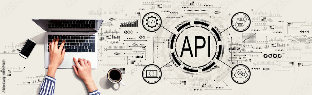 API-使用笔记本电脑的人的应用程序编程接口概念