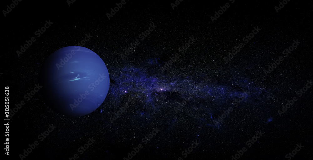 Neptune on space background. Elements of this image furnished by NASA.