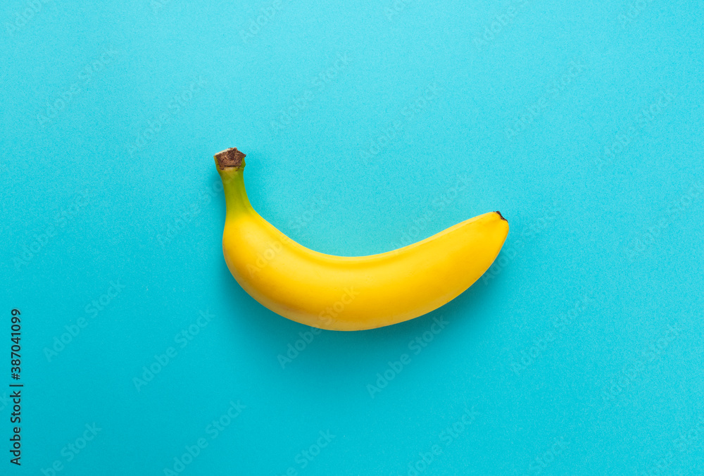 Bananas on a blue background