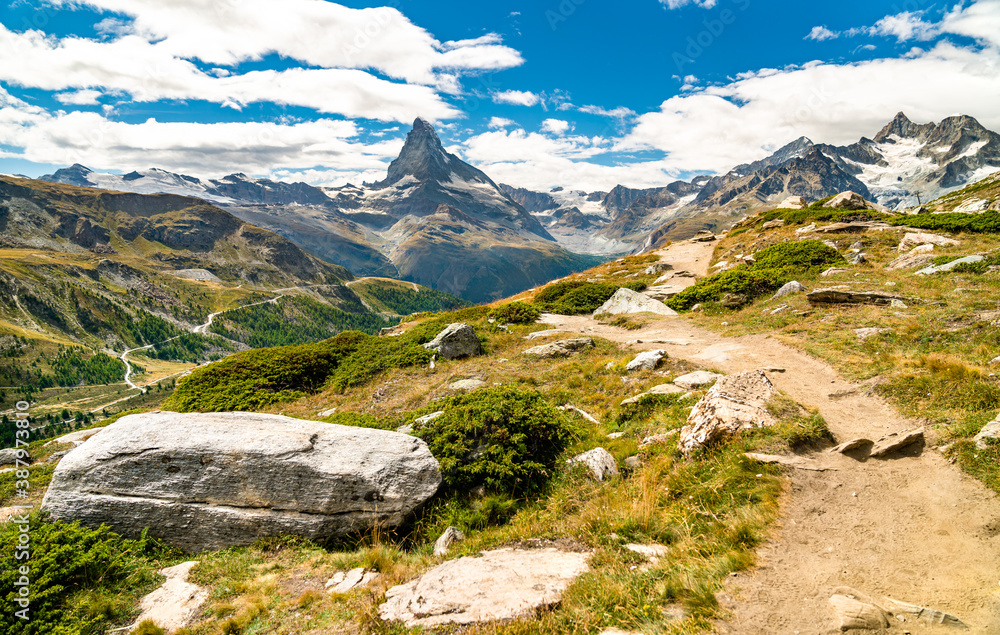 The Swiss Alps with the Matterhorn near Zermatt