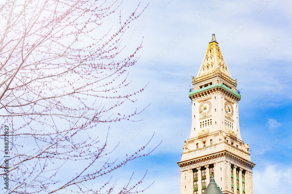 美国马萨诸塞州波士顿市中心詹尼广场钟楼