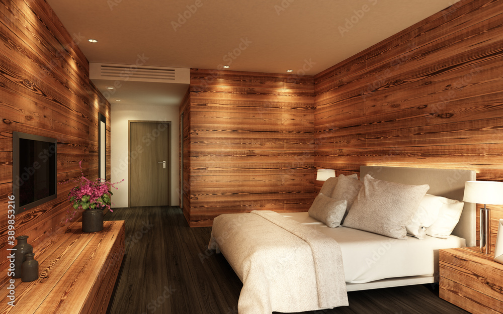 Hotelzimmer Holz 2