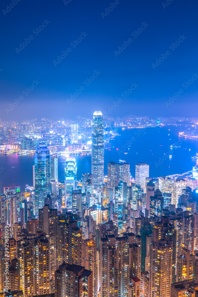 香港建筑景观天际夜景