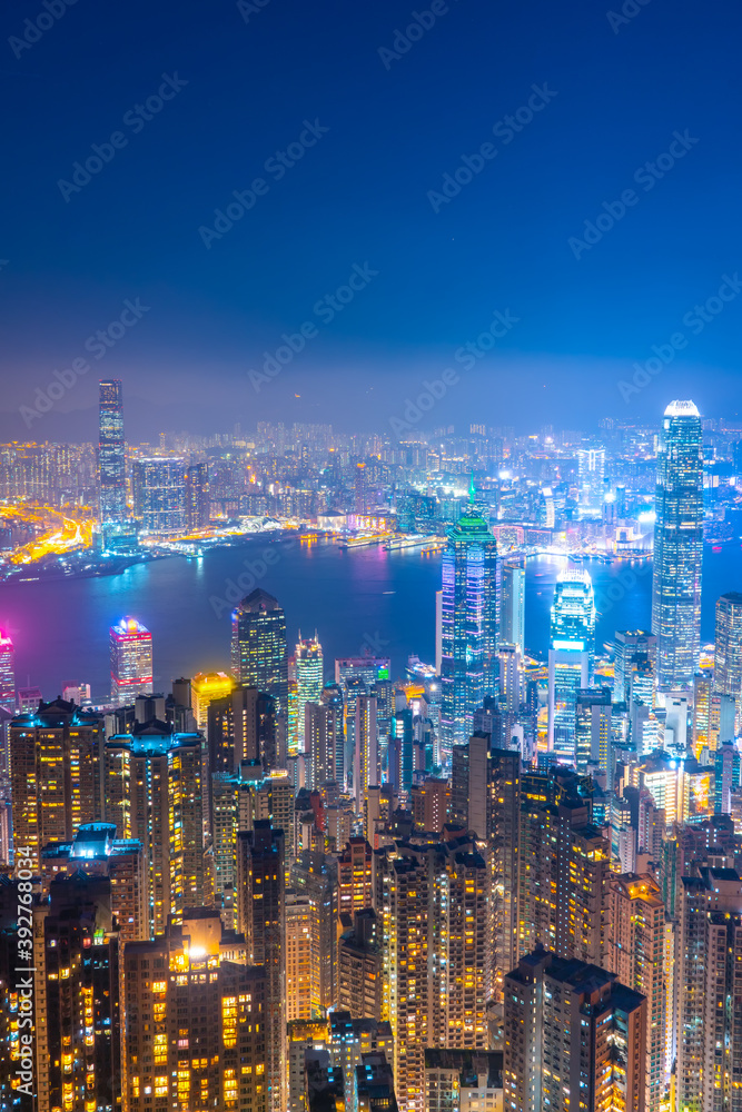 香港建筑景观天际夜景