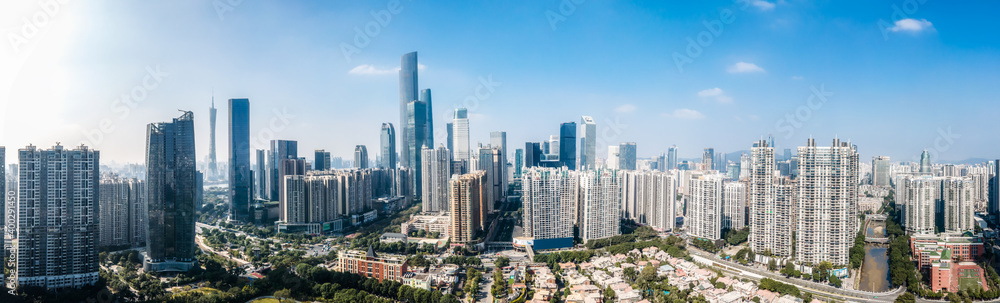 中国城市现代建筑景观航拍