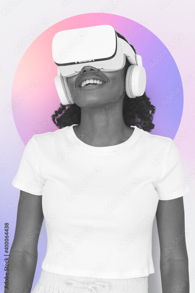 非洲裔美国女性体验VR模拟