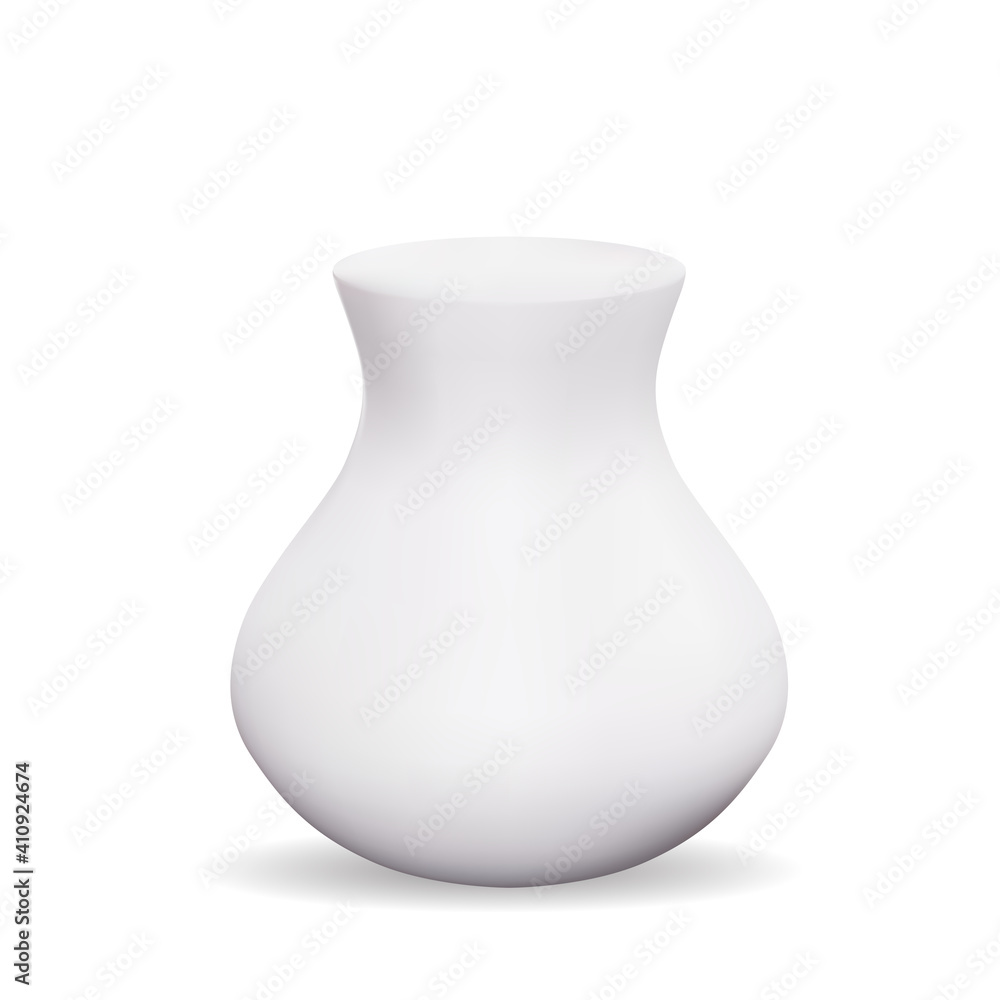 Realistic 3d Vase design element. Vector Illustration EPS10