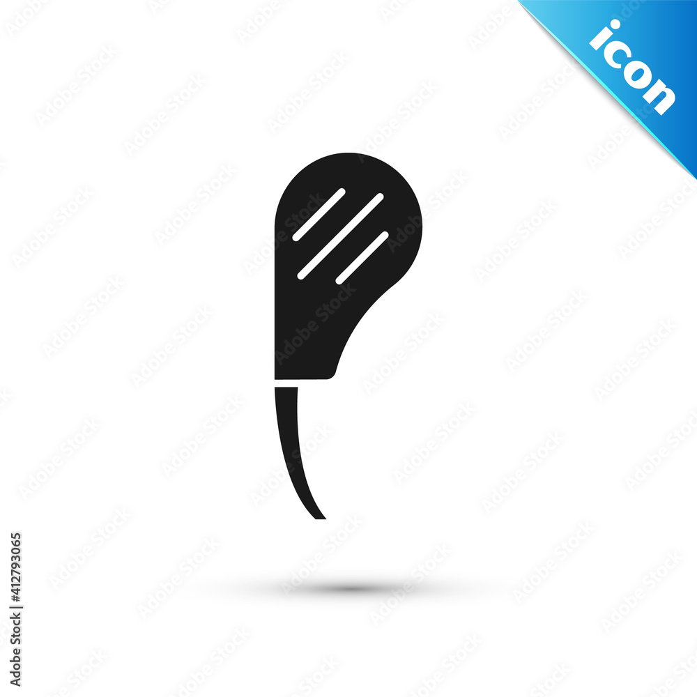 Grey Rib eye steak icon isolated on white background. Steak tomahawk. Piece of meat. Vector.
