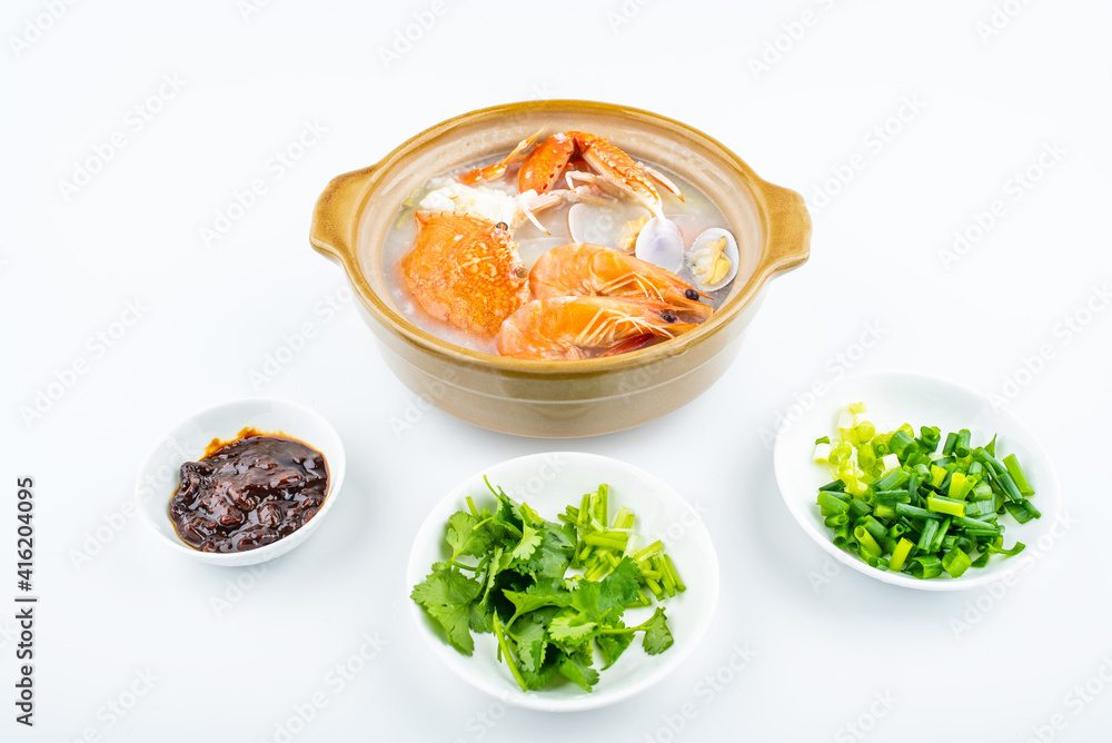 China Guangdong Chaoshan casserole porridge seafood porridge